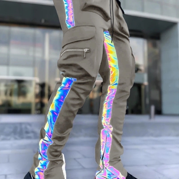 Mens Causual Otaku Reflective Joggers - Picture 4 of 6